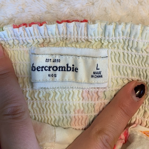 Abercrombie kids floral summer dress sz L sweetheart neckline casual school - Picture 8 of 8